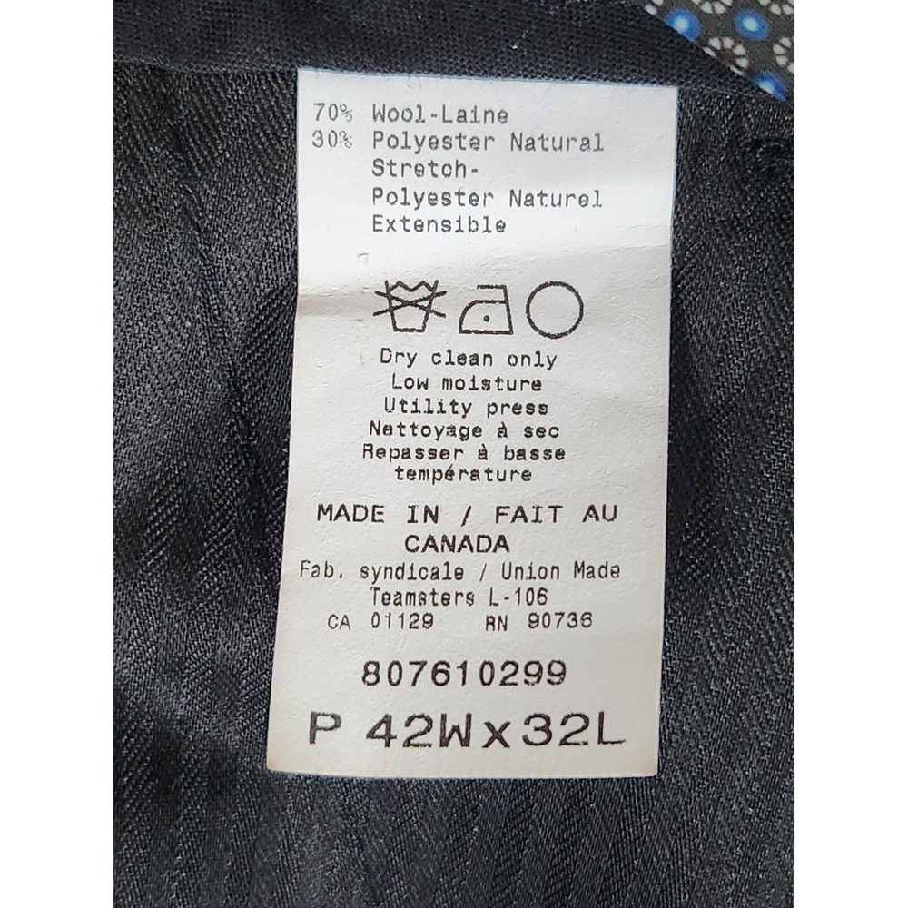 Ralph Lauren Wool Dress Pants Men's Size 42x32* Black Total Comfort Flat Front - Picture 4 of 11